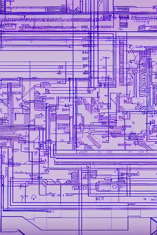 Prompt: synthwave style blueprint of an iphone, intricate details, labled, very technical, schematic, engeneering, circuit diagram ultra - hd, 1 0 8 0 p