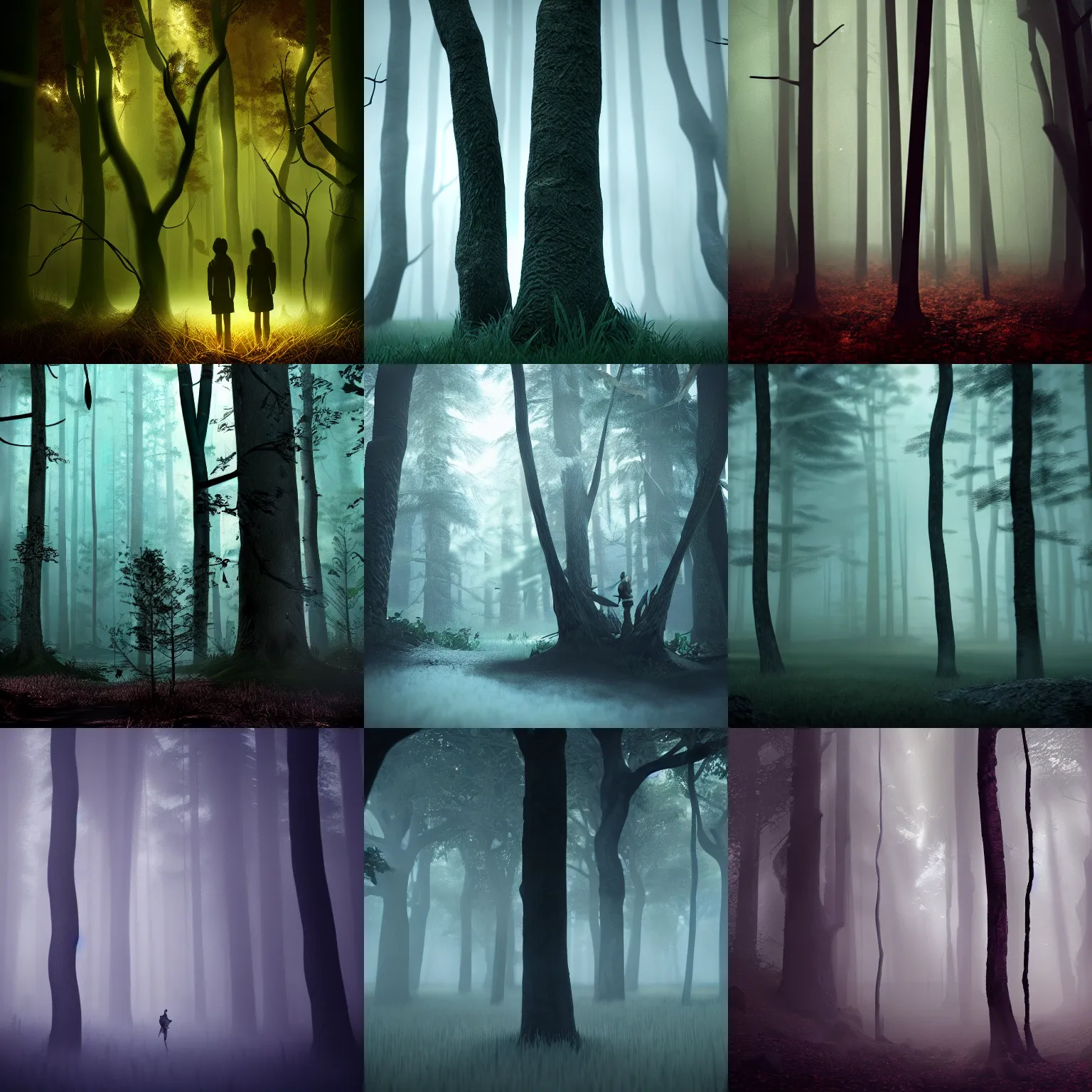 Prompt: soul is a dark forest, octane render, cinematic lighting, dynamic, high detail, artstation