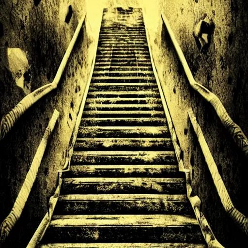 Image similar to stairway to hell, 4 k, horror, demons,