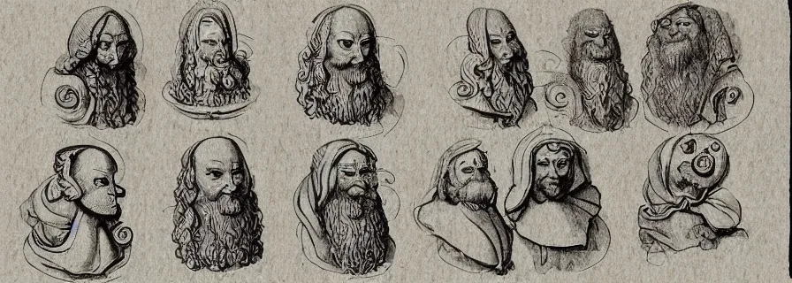 Image similar to anthropomorphic social bot network, leonard da vinci style