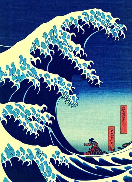 Image similar to third reef pipeline by katsushika hokusai