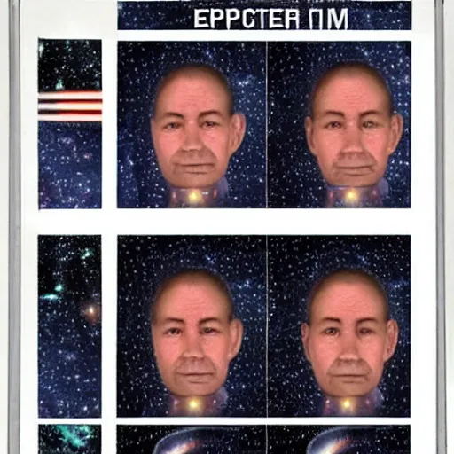 Image similar to id photo of a space officer