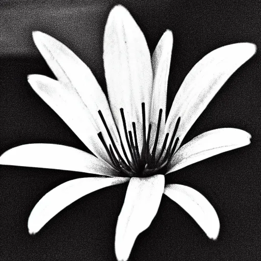 Image similar to A silhouette of a lily flower