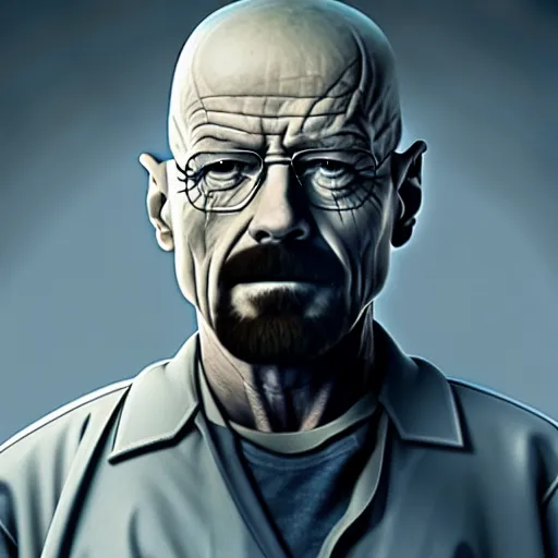 Image similar to walter white from breaking bad wearing knight armor and holding a sword, 4 k, hyper realistic, still, portrait