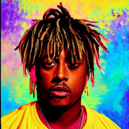 Prompt: juice wrld as a painting 4K detail