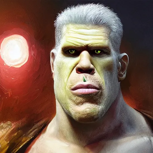 Prompt: ron perlman as banana, realistic, greg rutkowski