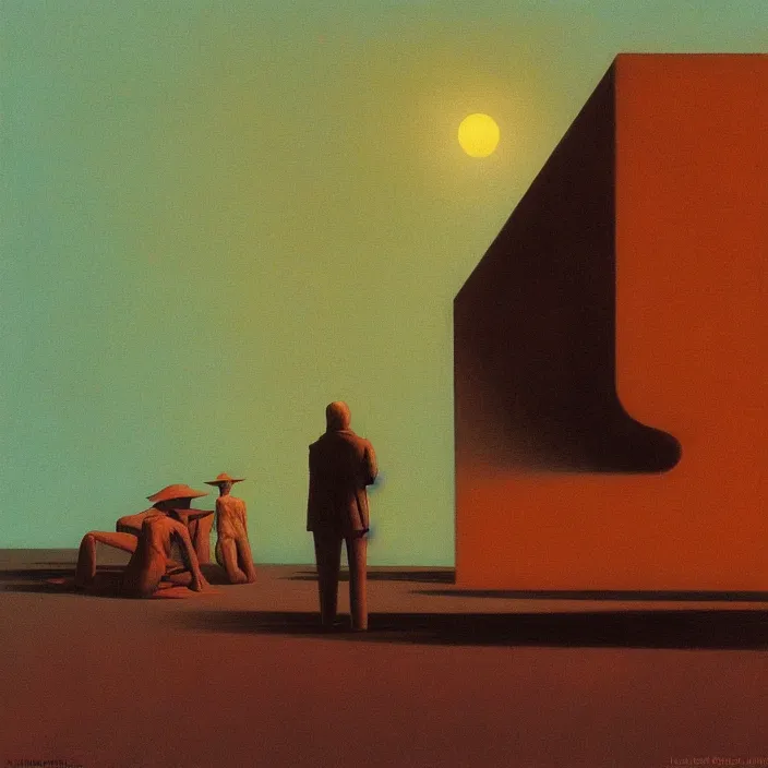 Image similar to I'm a different color, science fiction, Edward Hopper and James Gilleard, Zdzislaw Beksinski, highly detailed