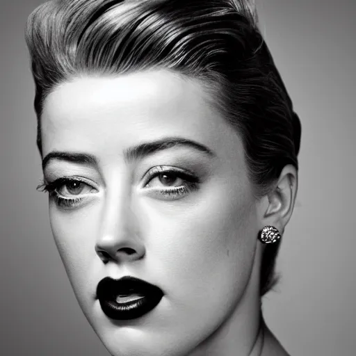 Image similar to portrait of amber heard by mario testino 1 9 5 0, 1 9 5 0 s style, headshot, taken in 1 9 5 0, detailed, award winning, sony a 7 r