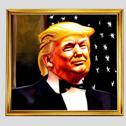 Image similar to trump as a king, painting, royal, award winning