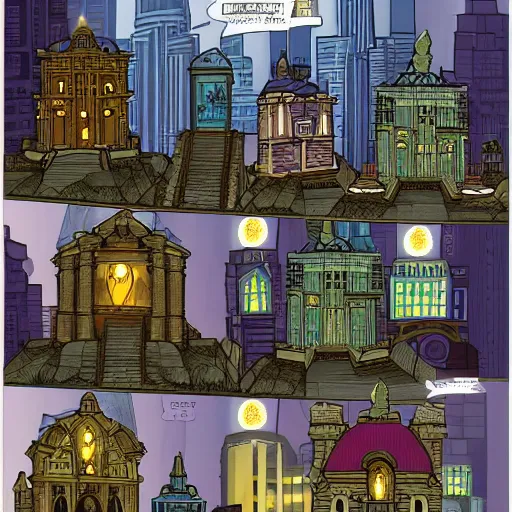 Prompt: city in the style of arcane series