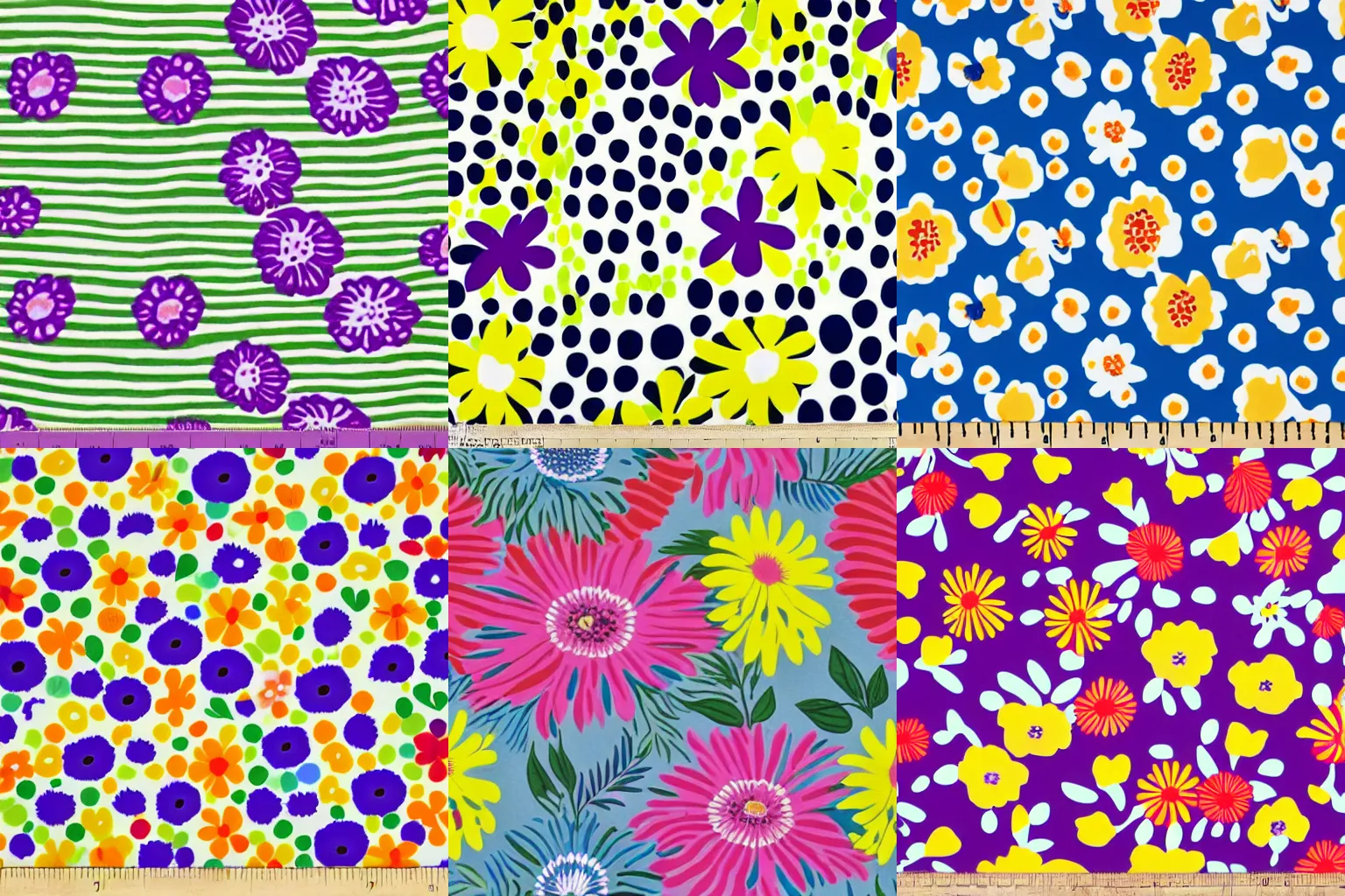 Prompt: marimekko flowers summer vivid bright minimalist