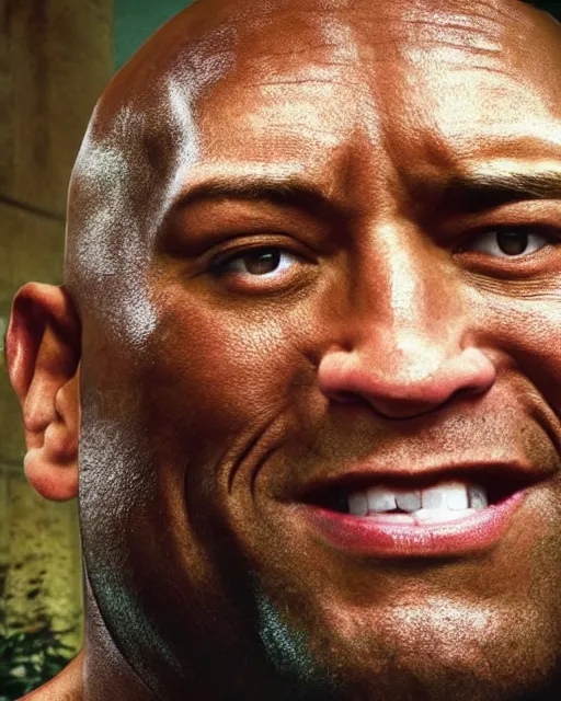 Image similar to film still close - up shot of dwayne johnson as john coffey from the movie the green mile. photographic, photography