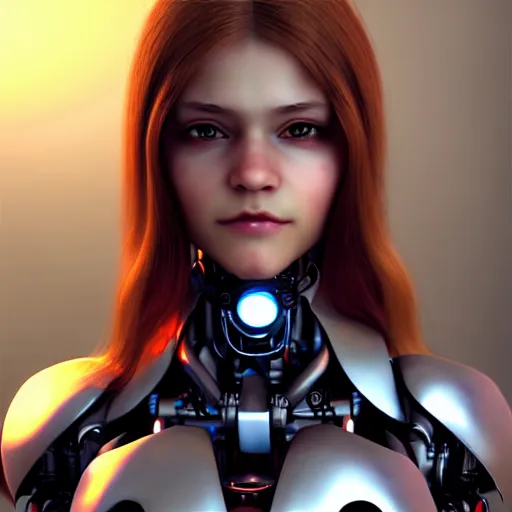 Image similar to beutiful girl cyborg, trending artstaition, unreal engine