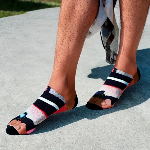 Prompt: socks in sandals