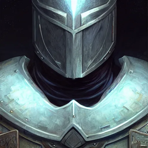 Image similar to the void knight as a realistic fantasy knight, closeup portrait art by donato giancola and greg rutkowski, digital art, trending on artstation, symmetry!!