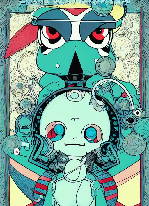 Image similar to portrait of ( kururu from sgt frog ), science fiction comic illustration by sana takeda and jenny frison, intricate, stunning inking lines, hyper detailed, 4 k, hd, award winning, photorealistic