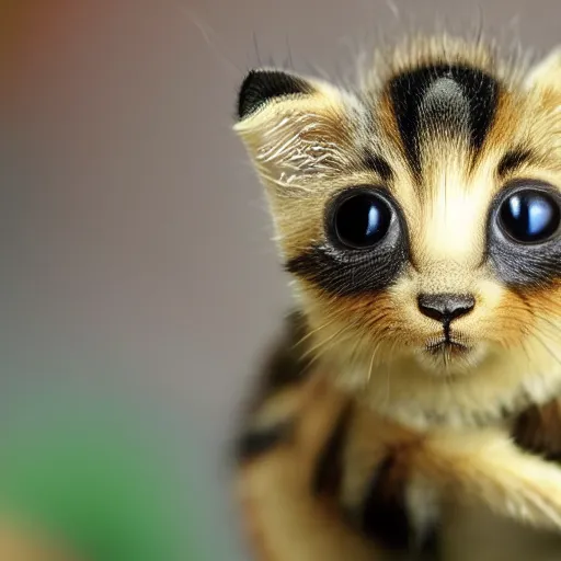 Image similar to photo of a bee that looks like a kitten