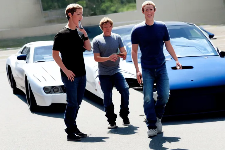 Image similar to mark Zuckerberg using nos in the fast and the furious