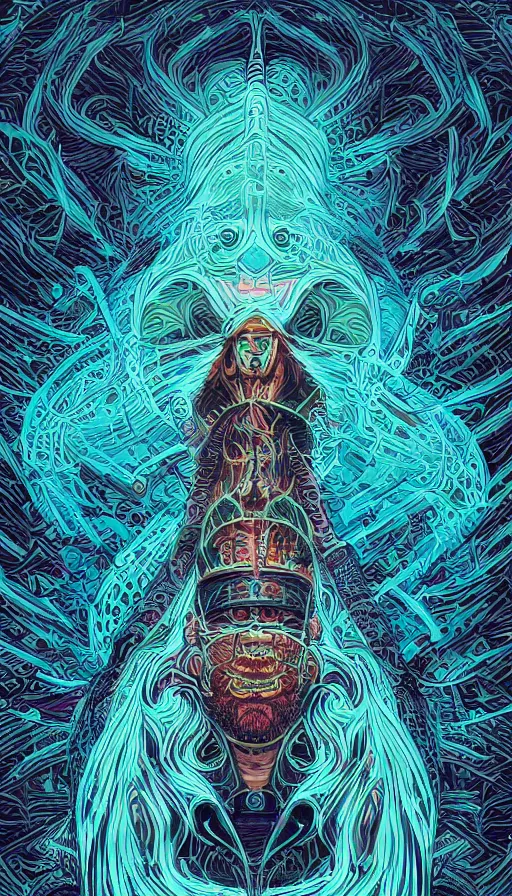Image similar to portrait of a digital shaman, by dan mumford,