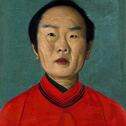 Image similar to a portrait of tang seng in a spaceship