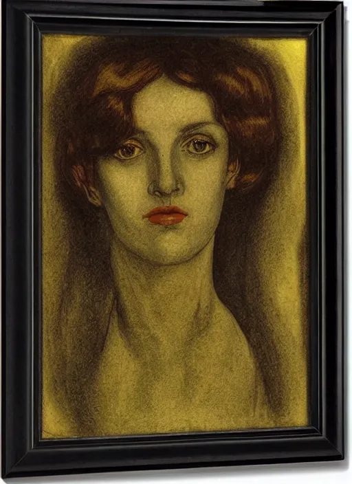 Prompt: a portrait of a robot by Dante Gabriel Rossetti