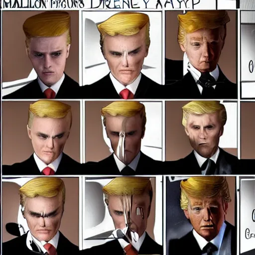 Image similar to draco malfoy with donald trump face