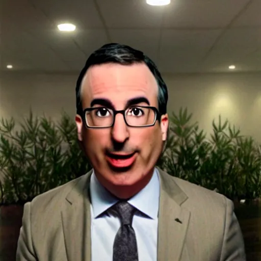 Image similar to a photo of an olive with john oliver's face