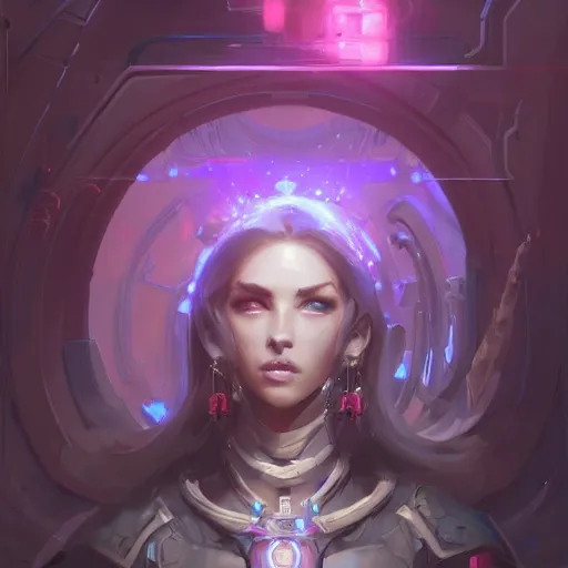 Image similar to portrait of a beautiful cybernetic sorceress, cyberpunk concept art by pete mohrbacher and artgerm and wlop and greg rutkowski and deathburger, digital art, highly detailed, intricate, sci-fi, sharp focus, Trending on Artstation HQ, deviantart, unreal engine 5, 4K UHD image