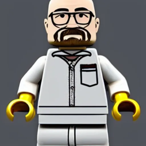 Image similar to walter white lego figure realistic photo