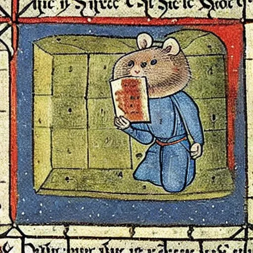 Image similar to Miniature giant space hamster depicted in the medieval history book