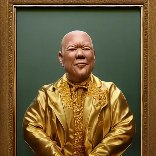 Image similar to A singaporean lawyer, goldleaf, by Ed Binkley, Blender