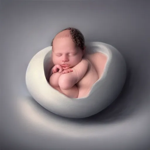 Image similar to a baby unicorn sleeping in an cracked egg, ultrarealistic, dramatic lighting, high details, 4 k, 8 k, best, accurate, trending on artstation, artstation, photorealism, ultrarealistic, digital painting, style of anne geddes