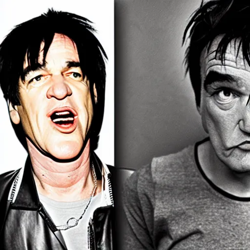 Image similar to quentin tarantino as lead singer in the smiths