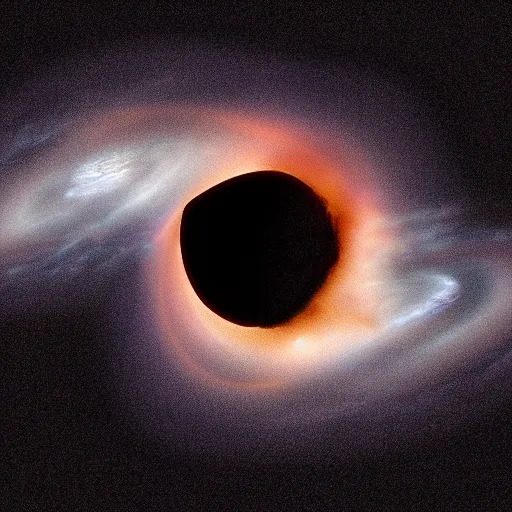 Prompt: a black hole with a face