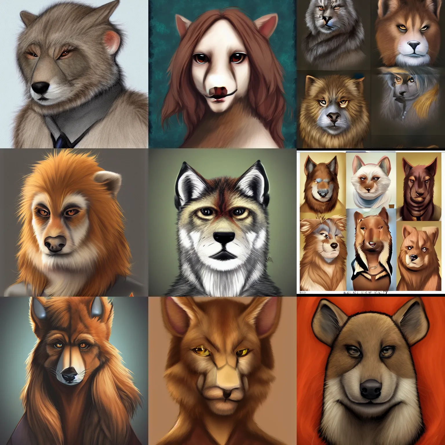 Prompt: anthro furry portrait community pick