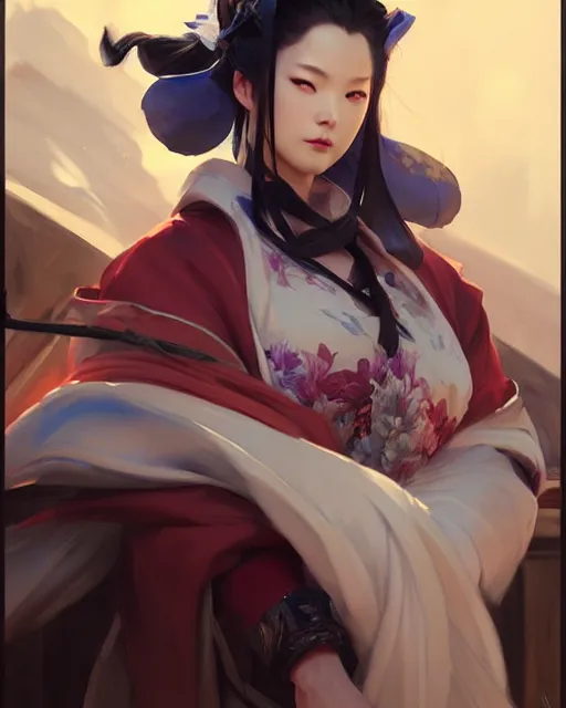 Image similar to onmyoji portrait, fine details. night setting. realistic shaded lighting poster by craig mullism, artgerm, jeremy lipkin and michael garmash, unreal engine, radiant light, detailed and intricate environment, digital art