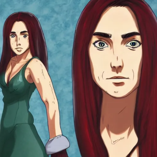 Prompt: portrait of Jennifer Connelly as a one piece character