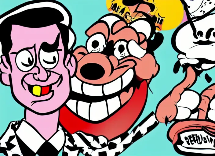 Image similar to jim carrey in the style of cuphead