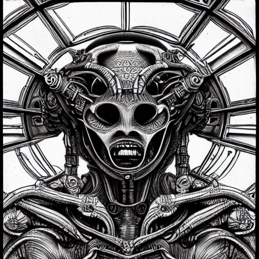 Prompt: a beautiful intricate detailed alien, cinematic, wide shot, by h. r. giger