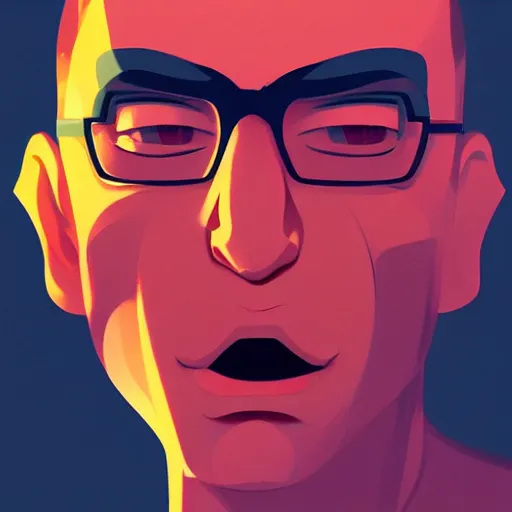 Image similar to face icon stylized minimalist goldfinger, loftis, cory behance hd by jesper ejsing, by rhads, makoto shinkai and lois van baarle, ilya kuvshinov, rossdraws global illumination