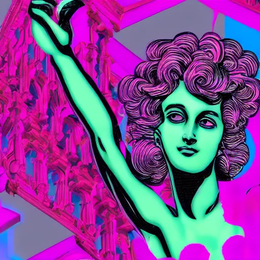 Prompt: vaporwave aphrodite