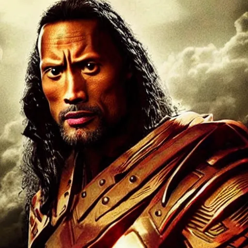 Image similar to dwayne johnson as klingon from startrek