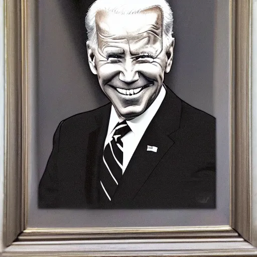 Prompt: demonic joe biden portrait, realistic photograph, award - winning