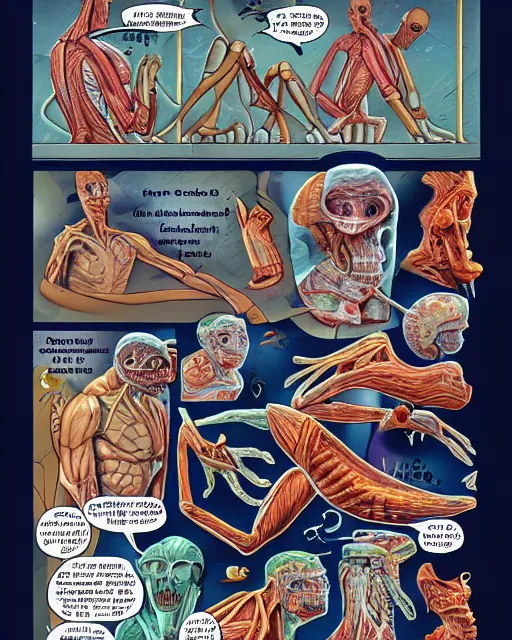 Image similar to anatomy of aliens book page