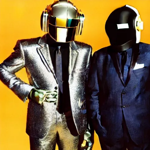 Image similar to Abbott and Costello meet Daft Punk