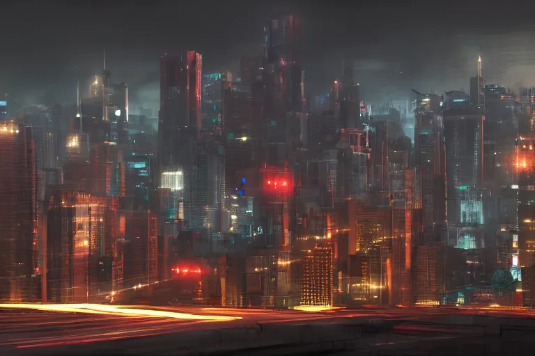 Image similar to landscape of a city of robots. cinematic lighting. photorealism.