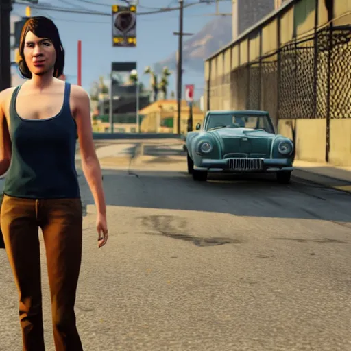 Image similar to emily willis as a character in gtav