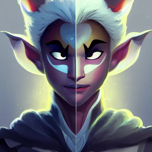 Prompt: face icon stylized minimalist, handsome snow elf bard with black skin, ornate silver armour, androgynous, part anthropomorphic wolf, frosty demeanor, loftis, cory behance hd by jesper ejsing, by rhads, makoto shinkai and lois van baarle, ilya kuvshinov, rossdraws global illumination