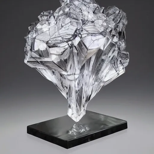 Image similar to stunning etherspiders sculpt tabletop crystal molten sublime