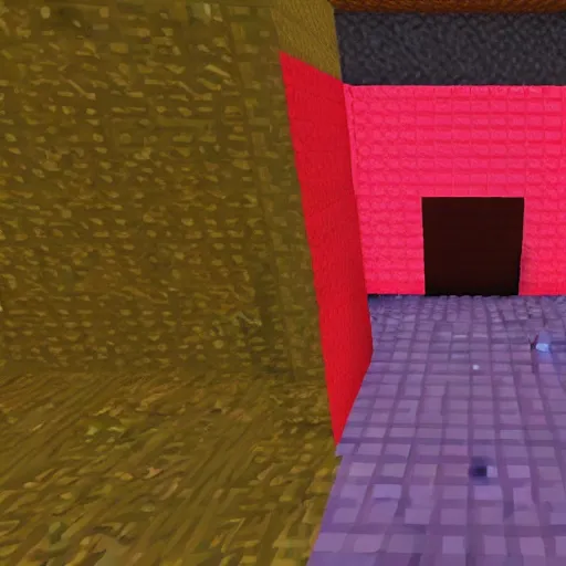 Prompt: photo of john cena in the nether in minecraft